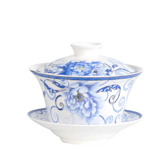 Artfan 350ml Ceramic Gaiwan Porcelain Tea Cup Set