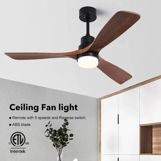 Artfan 42/52" DC Ceiling Fan with 3 ABS Blades, 35W Motor, 18W LED Light, Remote Control