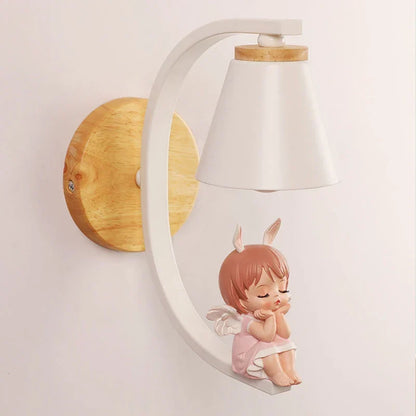 Artfan Angel Girl Bedroom Wall Sconces LED Light Fixtures