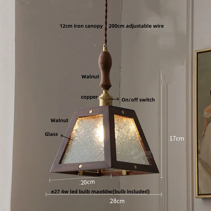 Artfan Ash Wood LED Pendant Lamp Adjustable Hanging Lights Luminaire