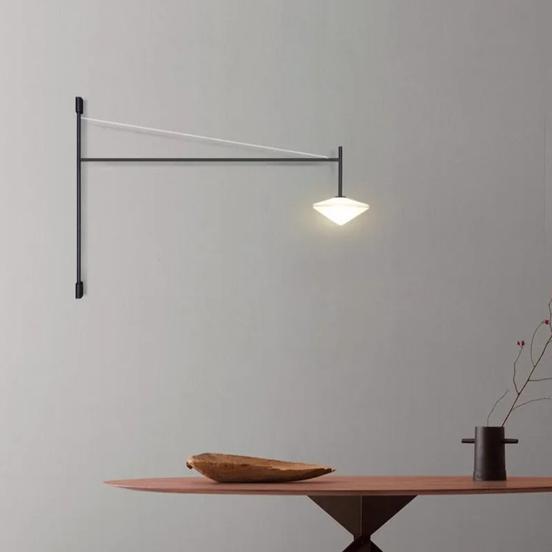Artfan lighting Black Iron LED Long Wall Lamp for Living Room, Bedroom, Corridor - Nordic Style