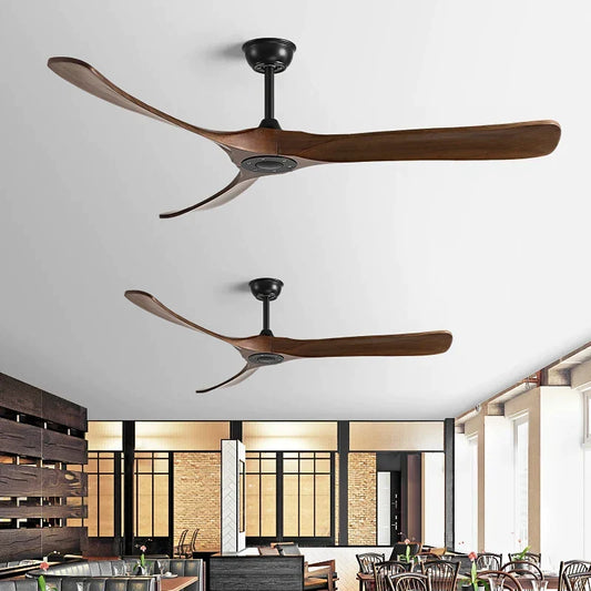 Artfan 70" Black American Modern Wooden Blade Ceiling Fan for Indoor Restaurant
