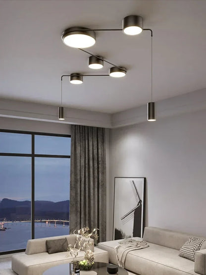 Artfan lighting Black LED Chandeliers for Living Dining Bedroom Hall Kitchen: Modern, Simple Indoor Lighting