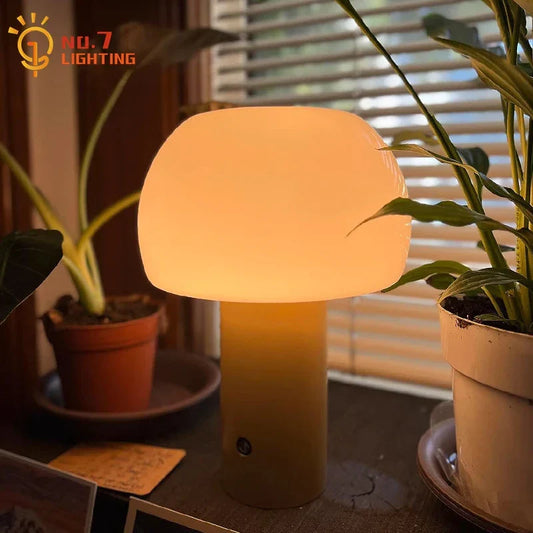 Artfan Atmosphere Mushroom Table Lamp Touch Dimming USB Charging Desk Light