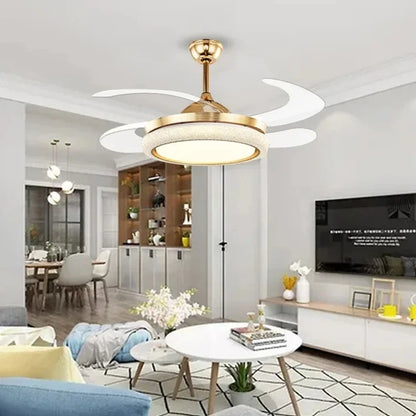 Artfan 42" Invisible Ceiling Fan Light Remote Control LED Retractable Blades.