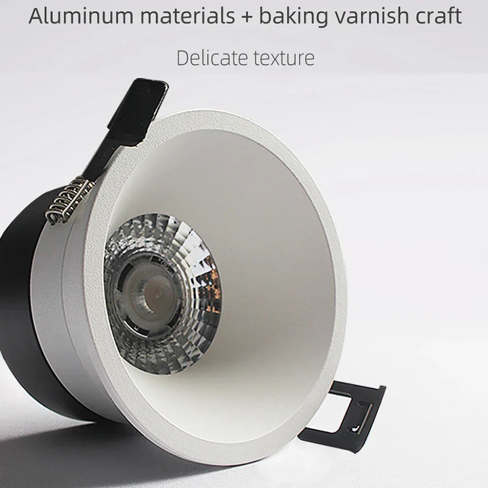 Artfan 7W LED Downlight: IP65 Waterproof, Ultra-thin Design, 30° Beam Angle