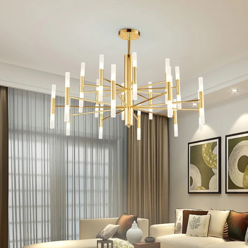 Artfan lighting Black Gold Art Decor Led Ceiling Chandelier for Modern Fashion Designer Home