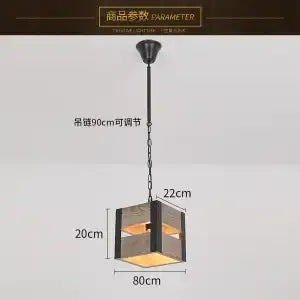Artfan 6-Head Industrial Style Pendant Lamp - Retro Solid Wood Iron Table Light