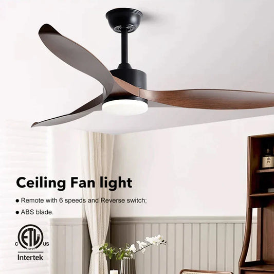 Artfan 52 Inch Pure Copper DC Motor Remote Control Ceiling Fan With Light