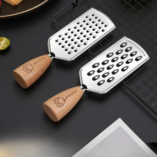 Artfan 3-in-1 Multifunctional Grater & Slicer for Kitchen - Wooden Handle