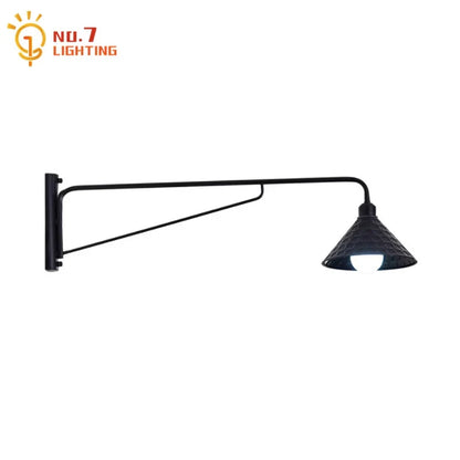 Artfan lighting Black LED Swing Arm Wall Lamp for Outdoor Decor in Bedroom, Balcony & Aisle