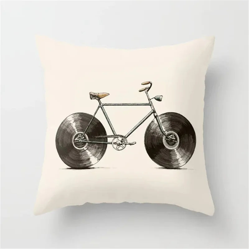 Artfan lighting Black Camera Print Retro Cushion Cover for Home Sofa Chair