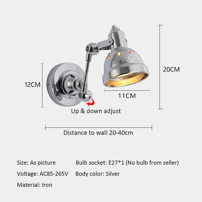 Artfan Adjustable Folding Industrial Wall Light for Cafe Restaurant Bar Hotel