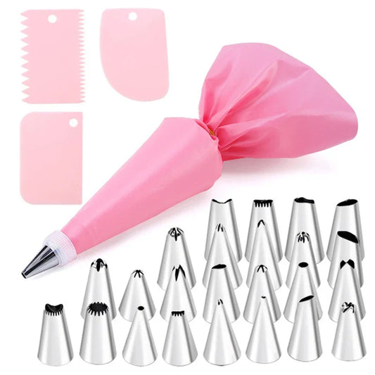 Artfan 29-Piece Cream Puff Nozzles Set Cake Decorating Tools