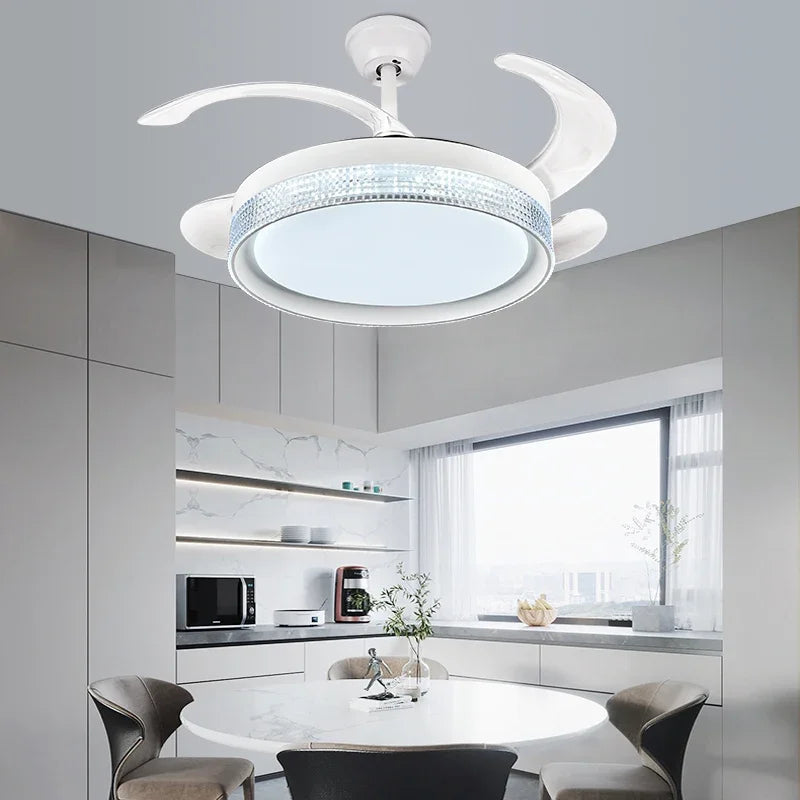 Artfan 42/48inch Invisible Chandelier Ceiling Fan with LED Light in Multiple Colors