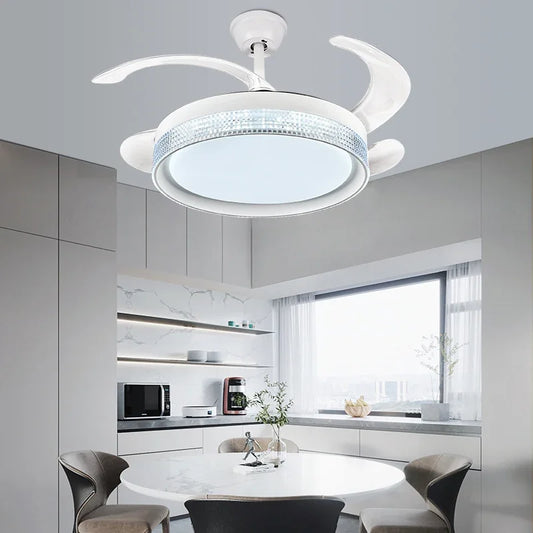 Artfan 42/48inch Invisible Chandelier Ceiling Fan with LED Light in Multiple Colors