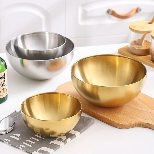 Artfan  Stainless Steel Mixing Bowls Set for Soup Salad Noodle Ramen Rice