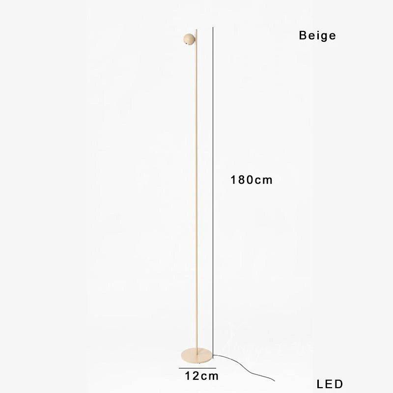 Artfan lighting Black LED Floor Lamp: Sleek Minimalist Nordic Design for Home Decor