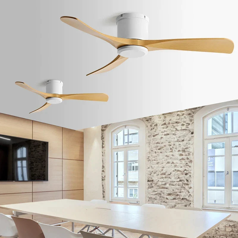 Artfan lighting Black DC Motor Ceiling Fan Remote Control 35W for Home Restaurant