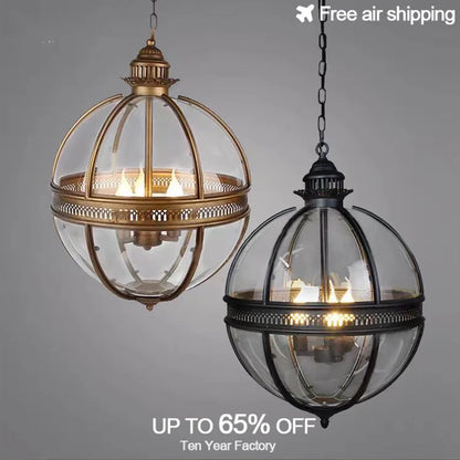 Artfan lighting Black Bronze Globe Pendant Light for Elegant Villa and Dining Room Lighting