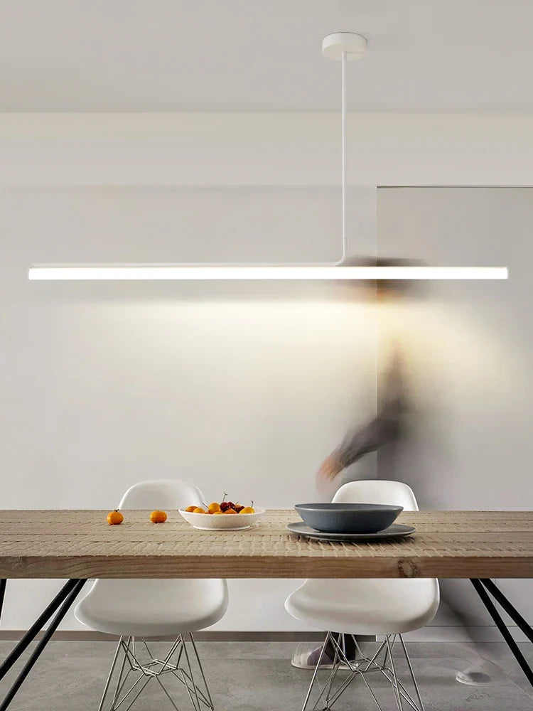 Artfan lighting Black LED Chandelier: Modern Dimmable Pendant Lights for Dining Room & Kitchen.