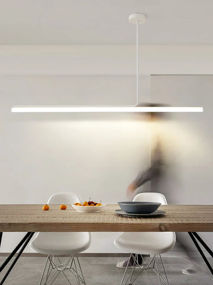 Artfan lighting Black LED Chandelier: Modern Dimmable Pendant Lights for Dining Room & Kitchen.