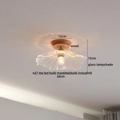 Artfan Amber Glass LED Ceiling Lights Modern Decoration for Home Porch Restaurant