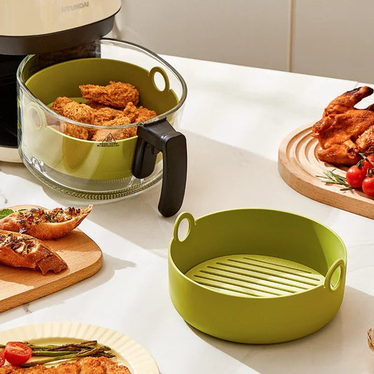 Artfan Air Fryer Oven Baking Tray Chicken Basket Mat Silicone Pot Grill Pan