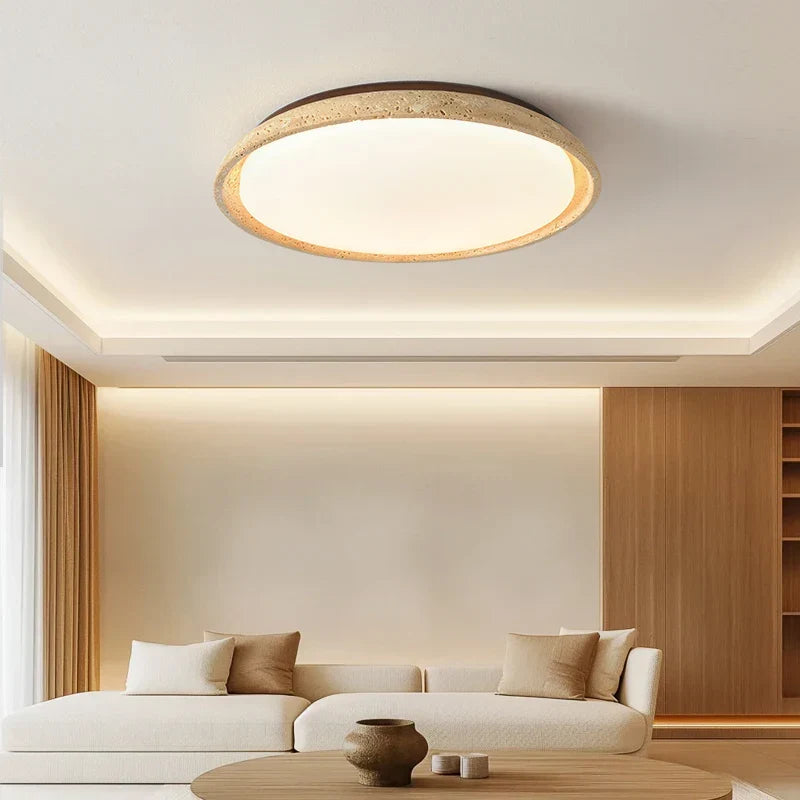 Artfan Acryl Travertine LED Ceiling Lights - Modern Natural Stone Ceiling Lamp