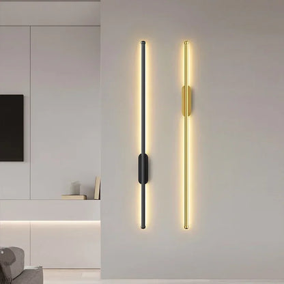 Artfan lighting Black LED Wall Lights - Modern Straight Line for Bedroom, Living Room, Kitchen Décor