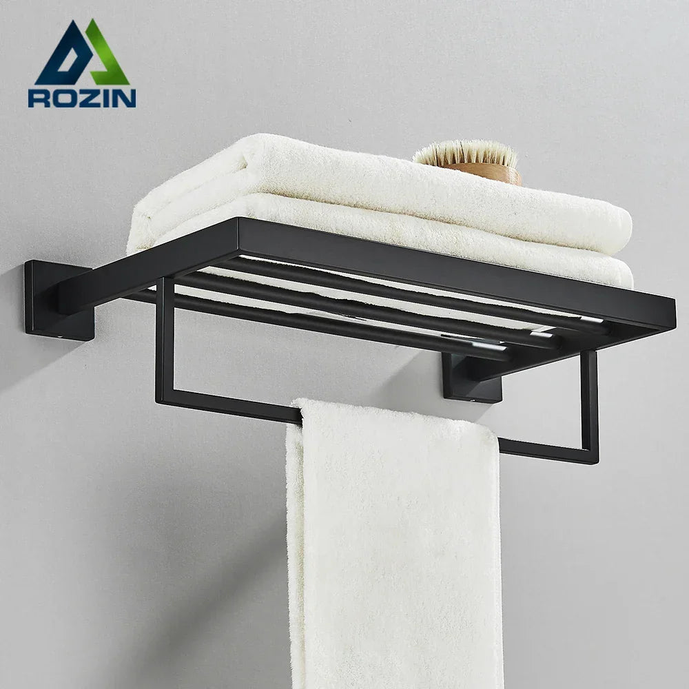 Artfan lighting Black Towel Rack Bar 40cm SUS304 Modern Gold Cloth Holder Wall Mounted