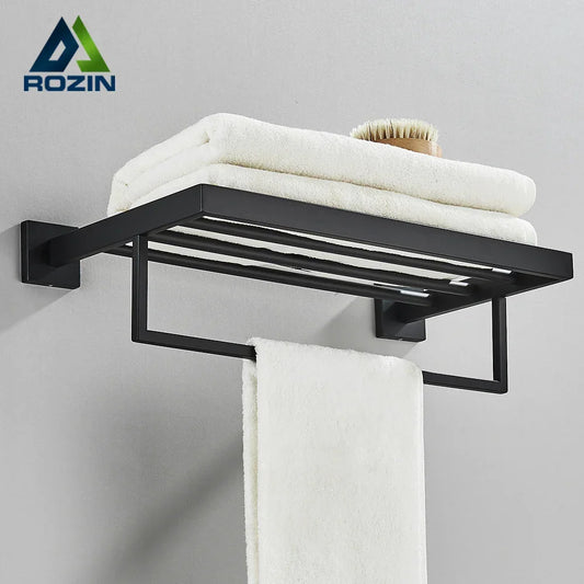 Artfan lighting Black Towel Rack Bar 40cm SUS304 Modern Gold Cloth Holder Wall Mounted