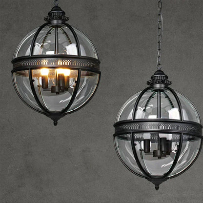 Artfan lighting Black Bronze Globe Pendant Light for Elegant Villa and Dining Room Lighting