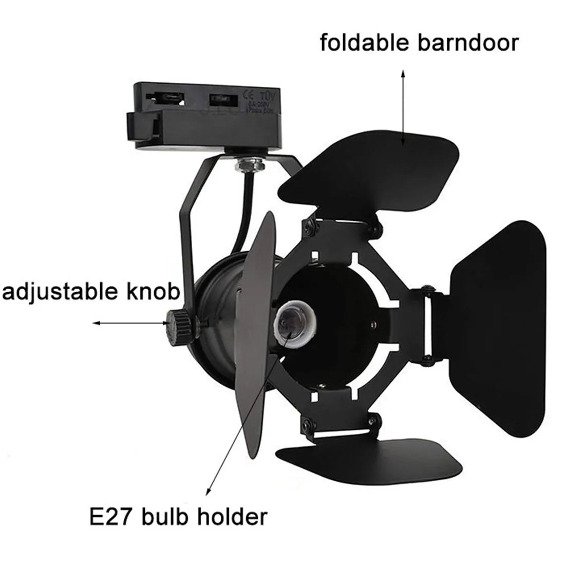 Artfan 4-Light Industrial Track Spotlight for Mall Exhibition Office LED Lighting