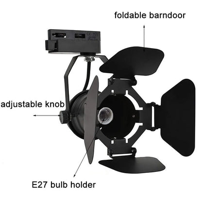 Artfan 4-Light Industrial Track Spotlight for Mall Exhibition Office LED Lighting