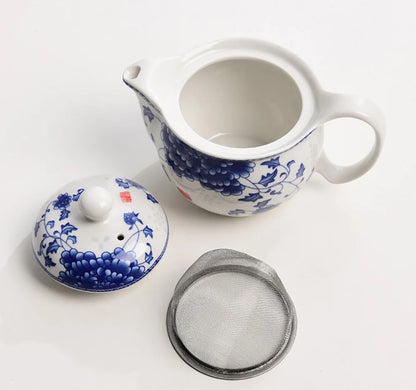 Artfan lighting Blue and White Porcelain Tea Pot Set