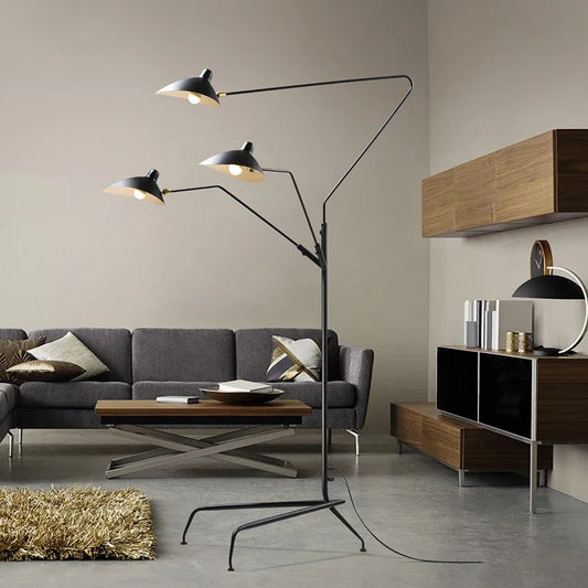 Artfan lighting Black Nordic Floor Lamp for Living Room, Designer Aluminum Standing Light