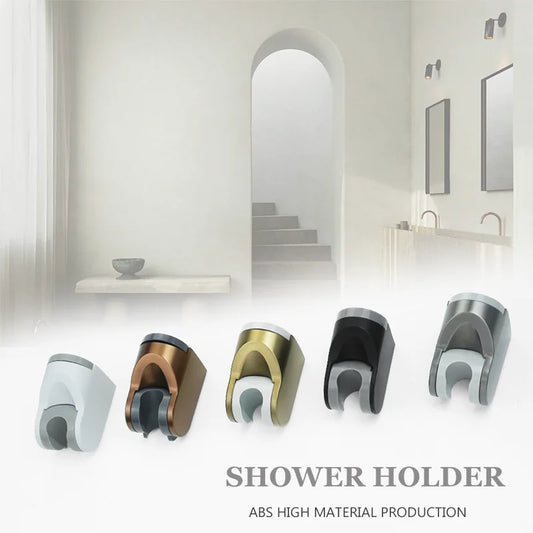 Artfan Adjustable Shower Head Holder Wall Mount for Bathroom • White ABS Fixture Base