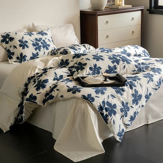Artfan 100S Egyptian Cotton Bedding Set Queen King Euro Size Sheets Duvet Pillowcase