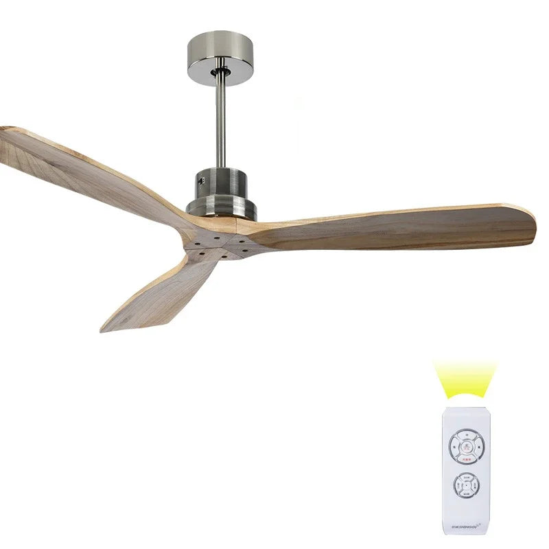 Artfan 52" Propeller Ceiling Fan in Wood, Silent Operation for Home and Loft.