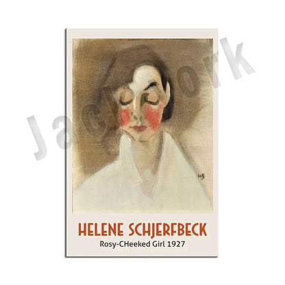 Artfan Abstract Vintage Exhibition Poster Set - Helene Schjerfbeck, Circus Girl, Blonde Girl
