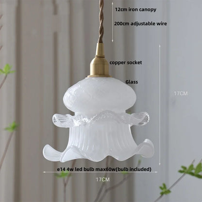 Artfan Amber Glass LED Pendant Light - Nordic Modern Balcony Foyer Coffee Wall Lamp