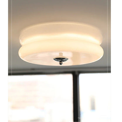 Artfan Cream Medieval Glass Ceiling Lamp for Living Room, Dining Room, Bedroom & Study