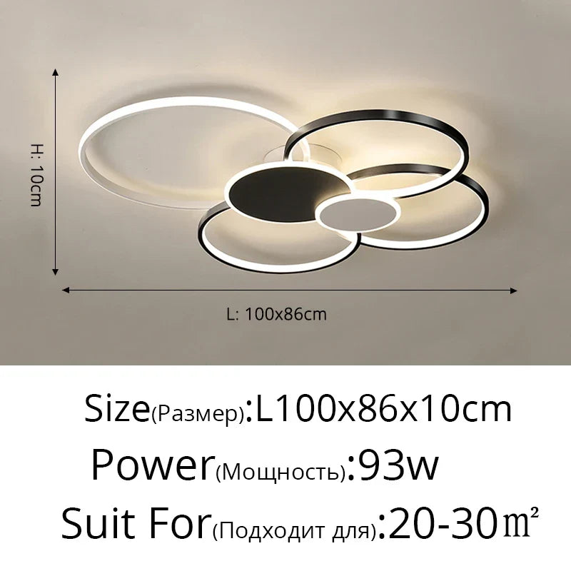 Artfan Acrylic Chandelier Light Modern Minimalist Ceiling Lamp for Living Dining Bedroom