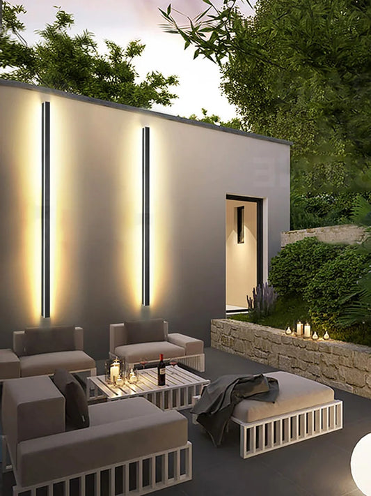 Artfan lighting Black Waterproof LED Wall Light | Minimalist Outdoor Garden Balcony Terrace Decor