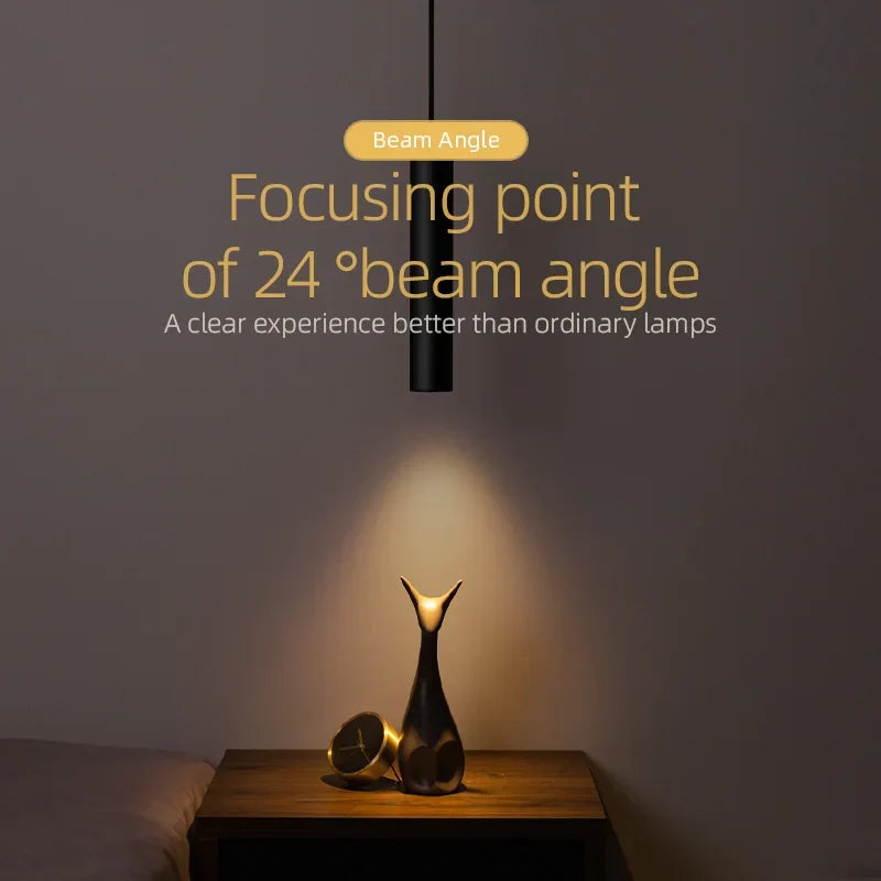 Artfan lighting Black LED Pendant Light 5W CRI 97 Double Anti-glare Spot Light for Living Room