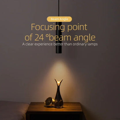 Artfan lighting Black LED Pendant Light 5W CRI 97 Double Anti-glare Spot Light for Living Room