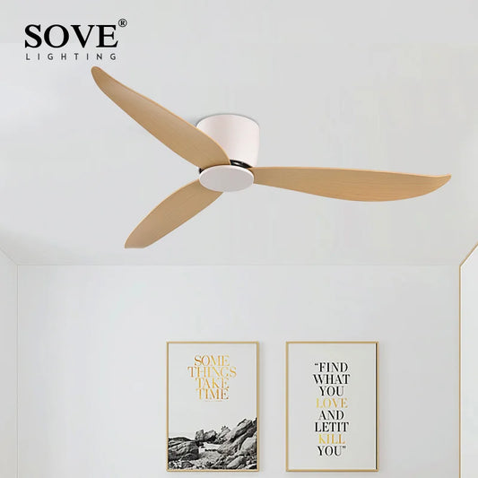 Artfan 17cm White DC Ceiling Fan with Remote Control - Simple and Ultra Thin