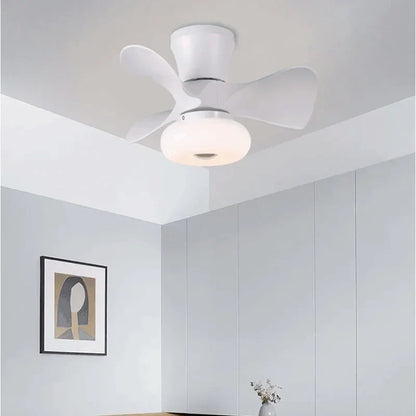 Artfan 22 Inch Smart Ceiling Fans with Wood Color and Colorful Light