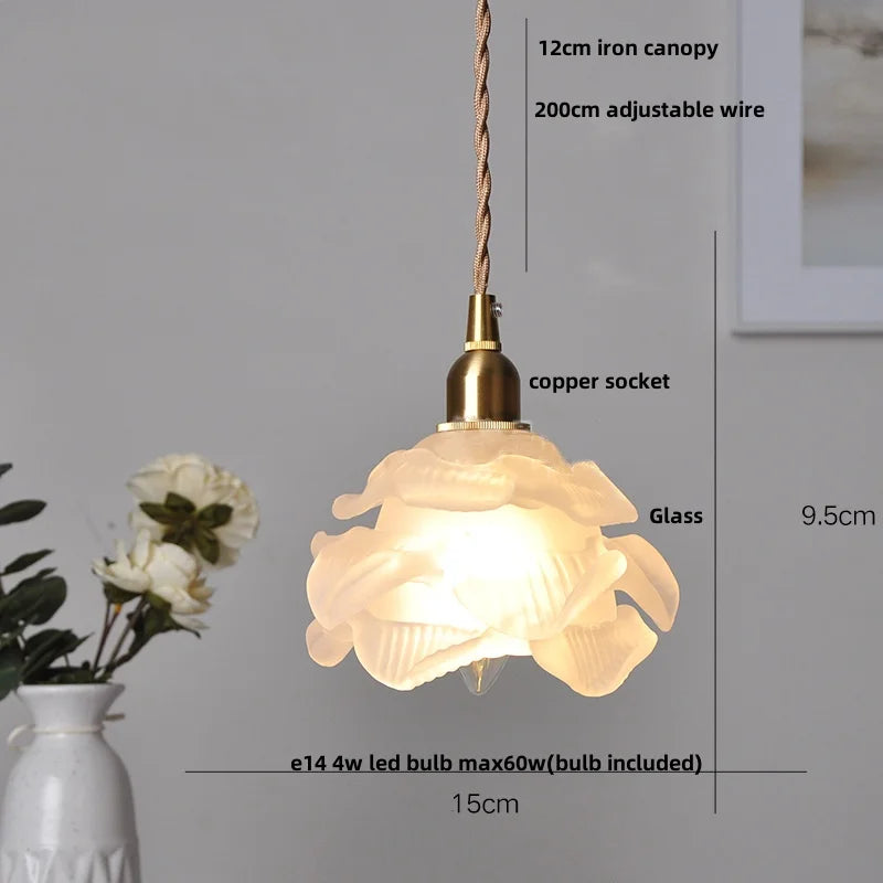 Artfan Amber Glass LED Pendant Light - Nordic Modern Balcony Foyer Coffee Wall Lamp